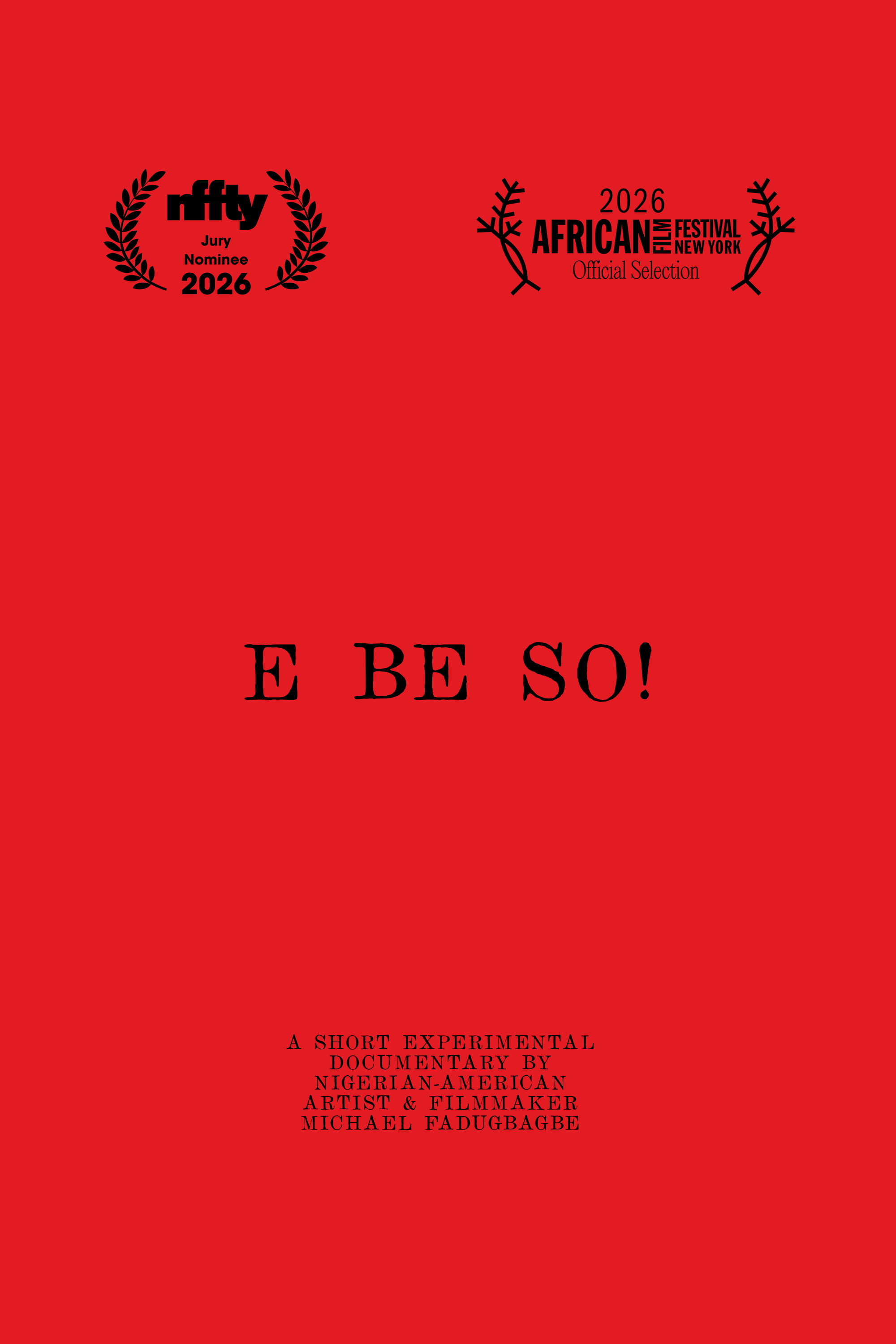 E BE SO! poster