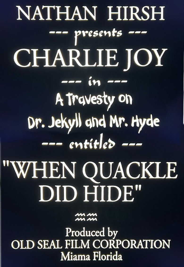 When Dr. Quackell Did Hide poster