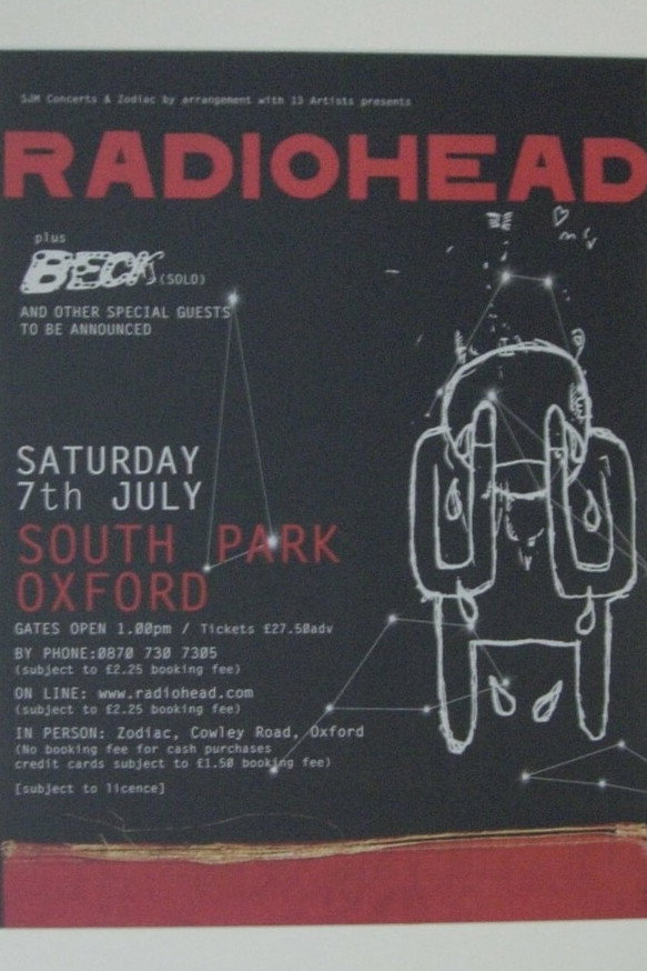Radiohead - Live at South Park, Oxford (July 2001) poster