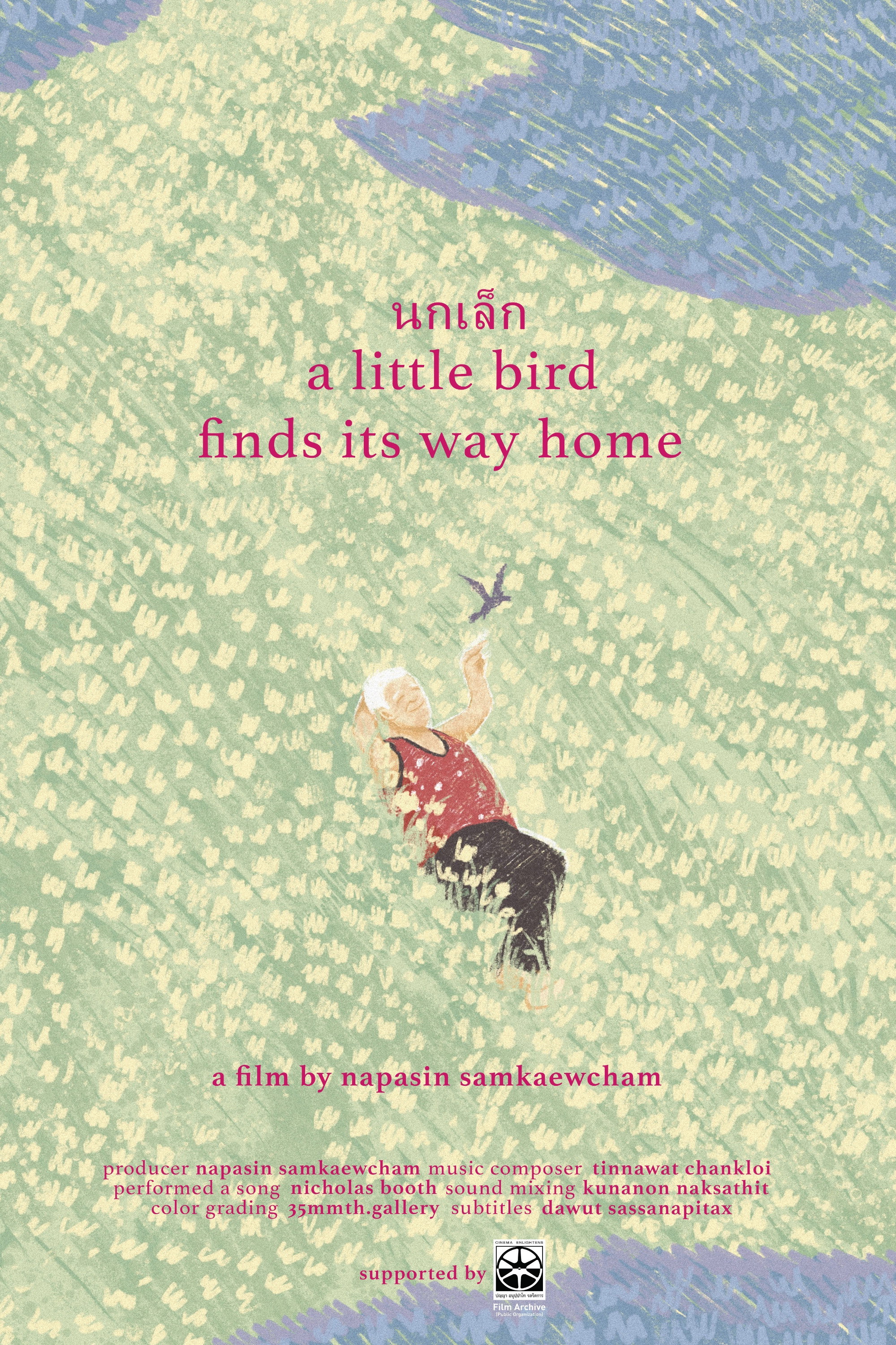 a little bird finds its way home poster