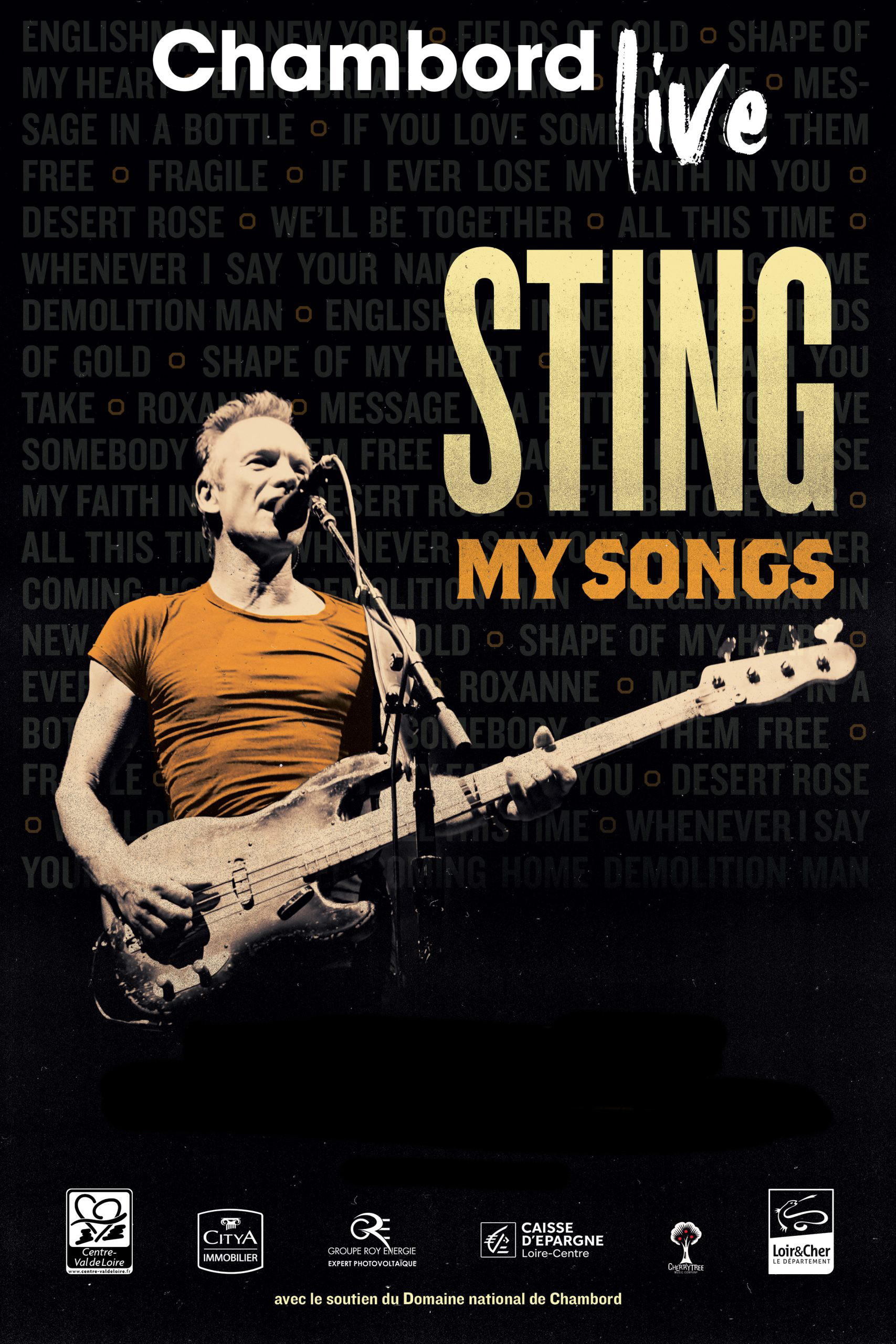 Sting : My Songs au château de Chambord poster