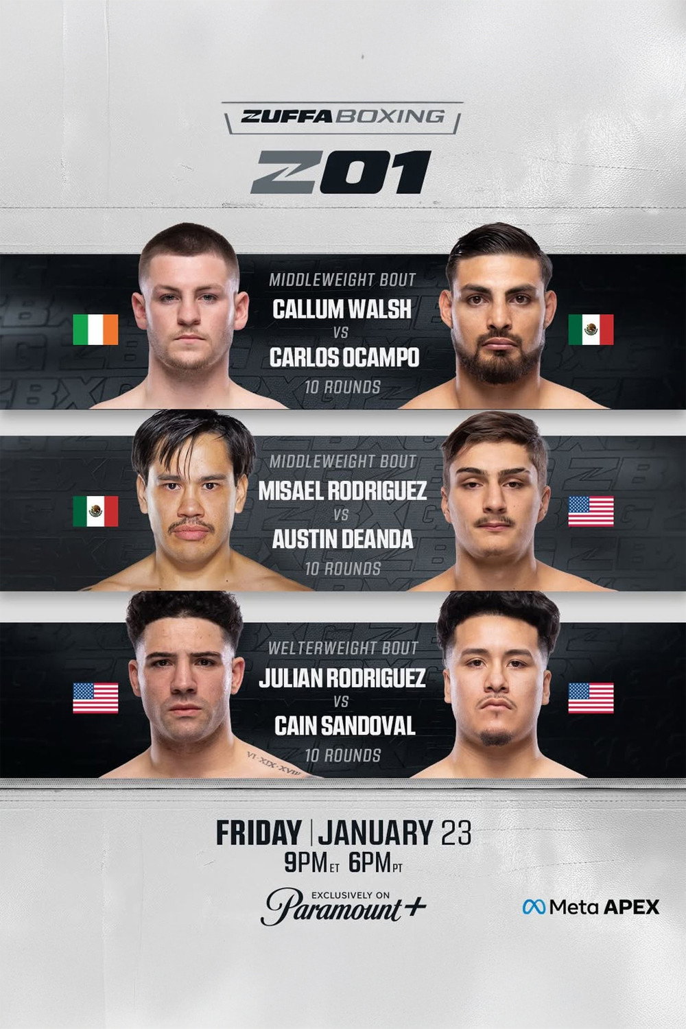 Zuffa Boxing 01 poster