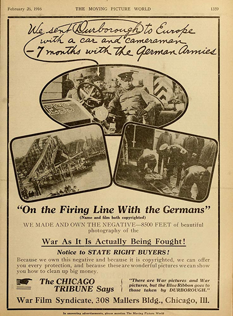 On the Firing Line with the Germans poster