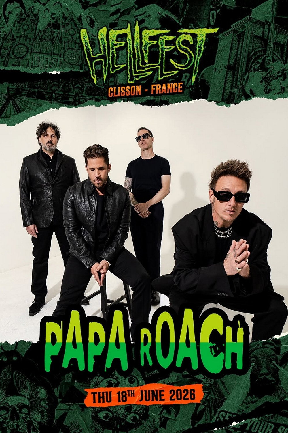Papa Roach - Hellfest 2026 poster