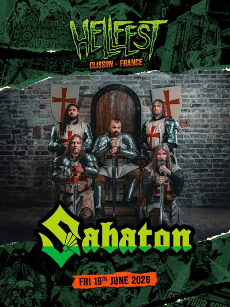 Sabaton - Hellfest 2026 poster