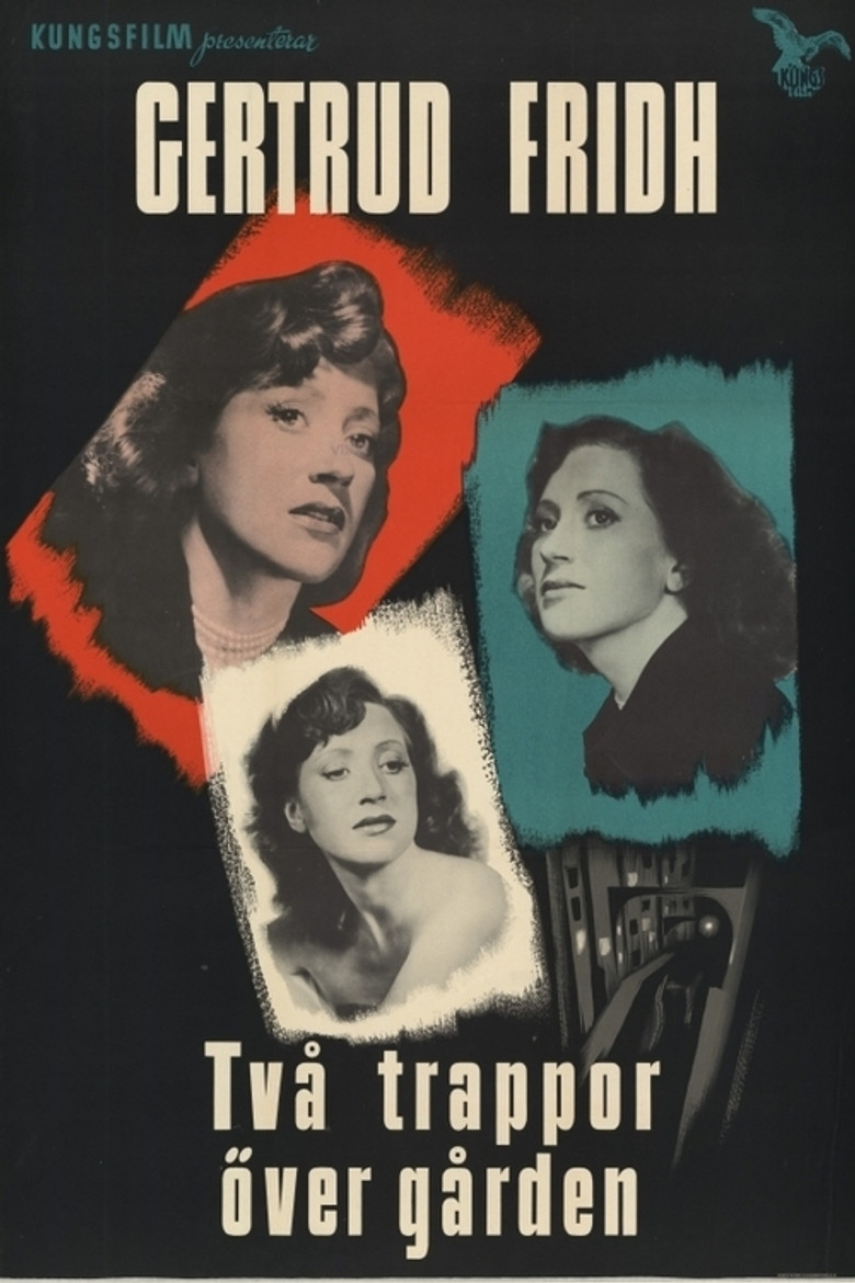 Två trappor över gården poster