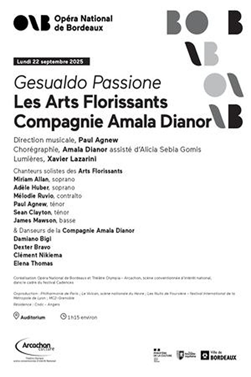 Amala Dianor and Les Arts Florissants: Gesualdo Passione @ Nuits de Fourvière 2026 poster