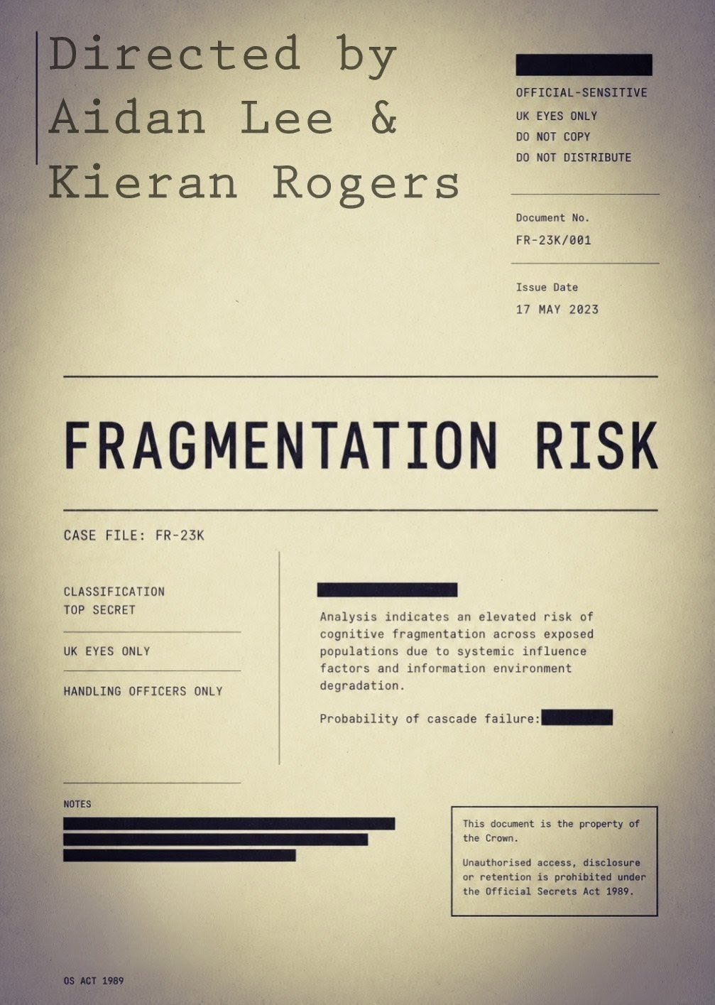 Fragmentation Risk poster