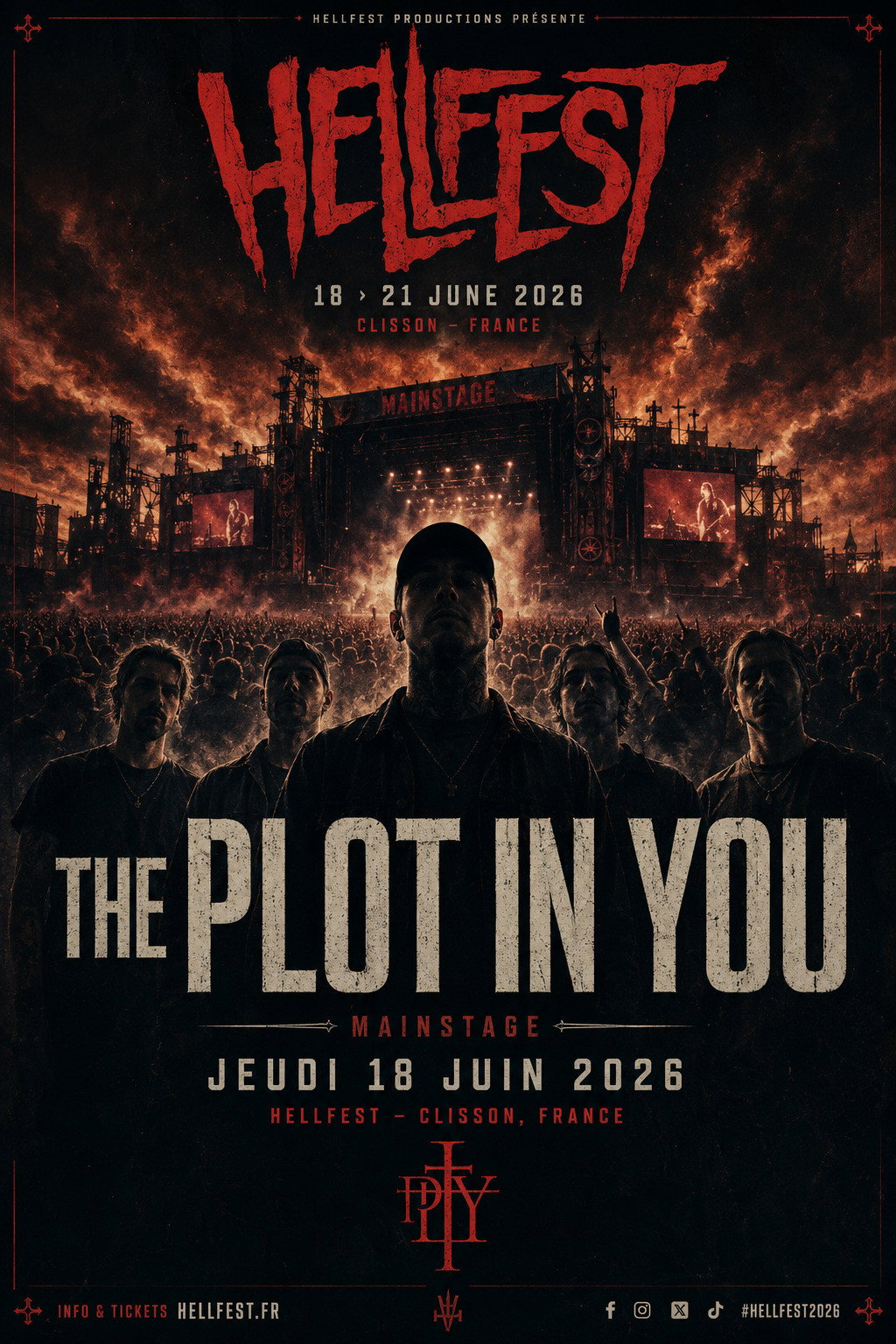 The Plot in You - Hellfest 2026 poster