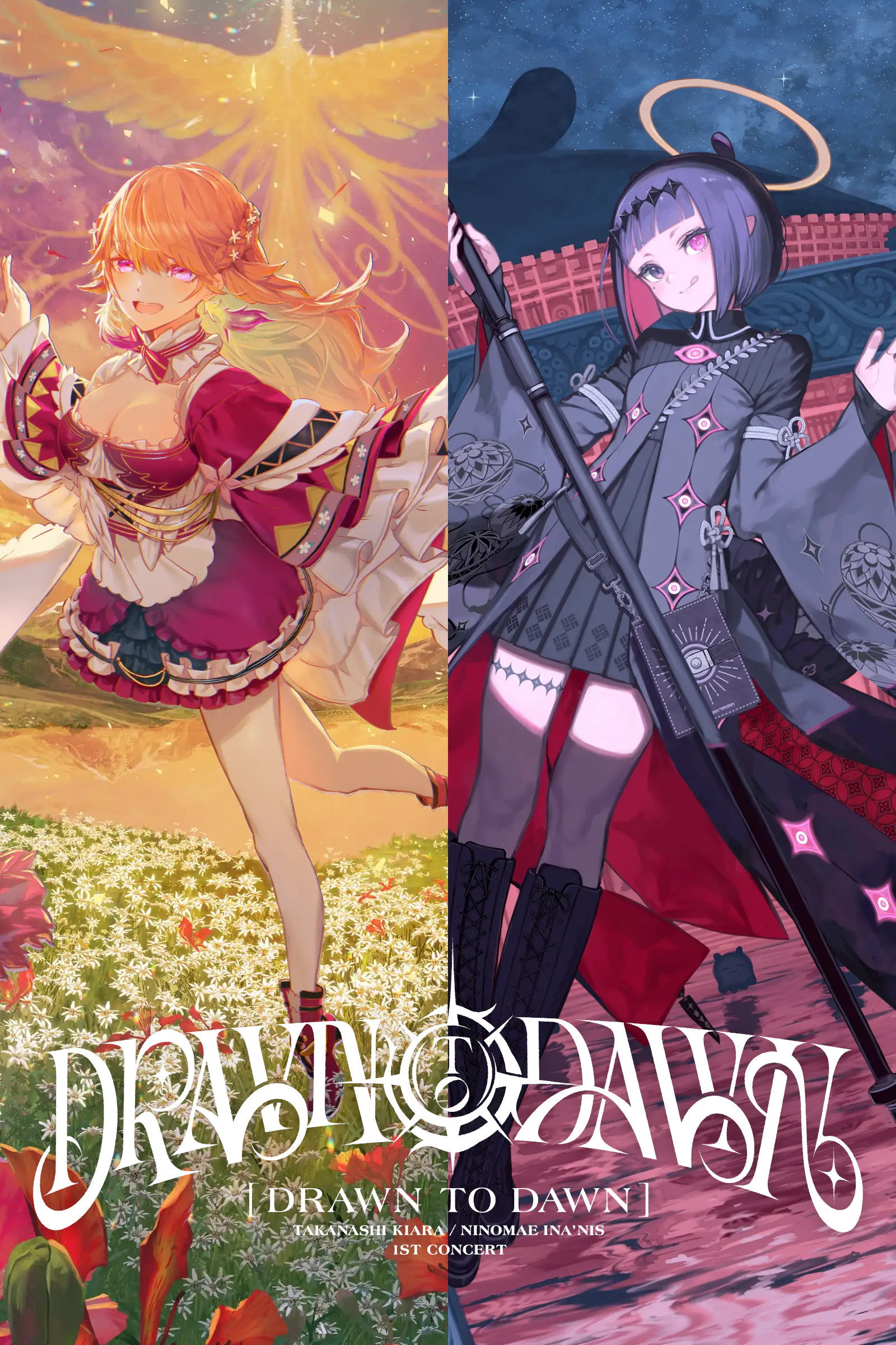 Takanashi Kiara / Ninomae Ina’nis 1st Concert “Drawn to Dawn” Day 2 poster
