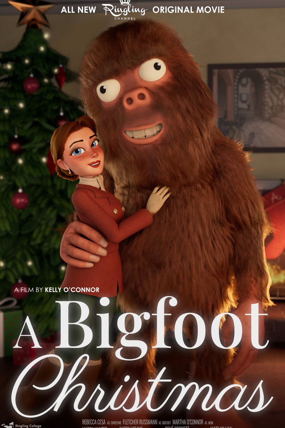 A Bigfoot Christmas poster