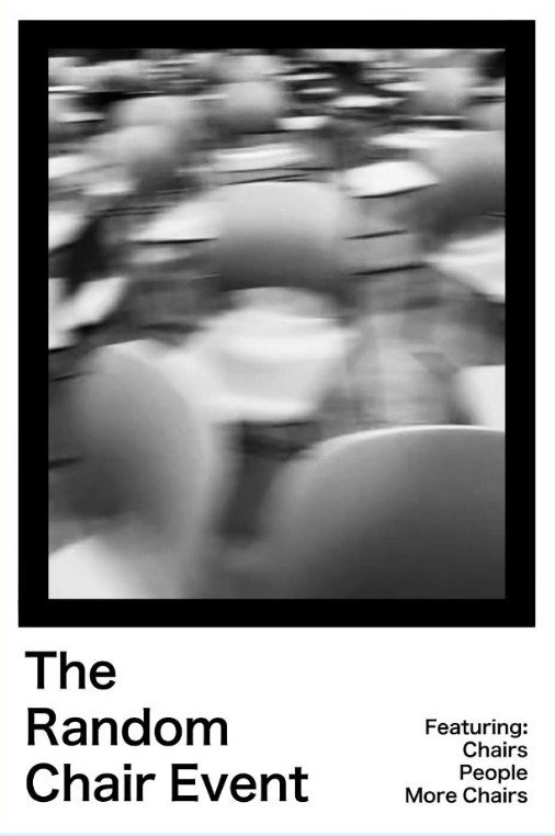 The Random Chair Event poster