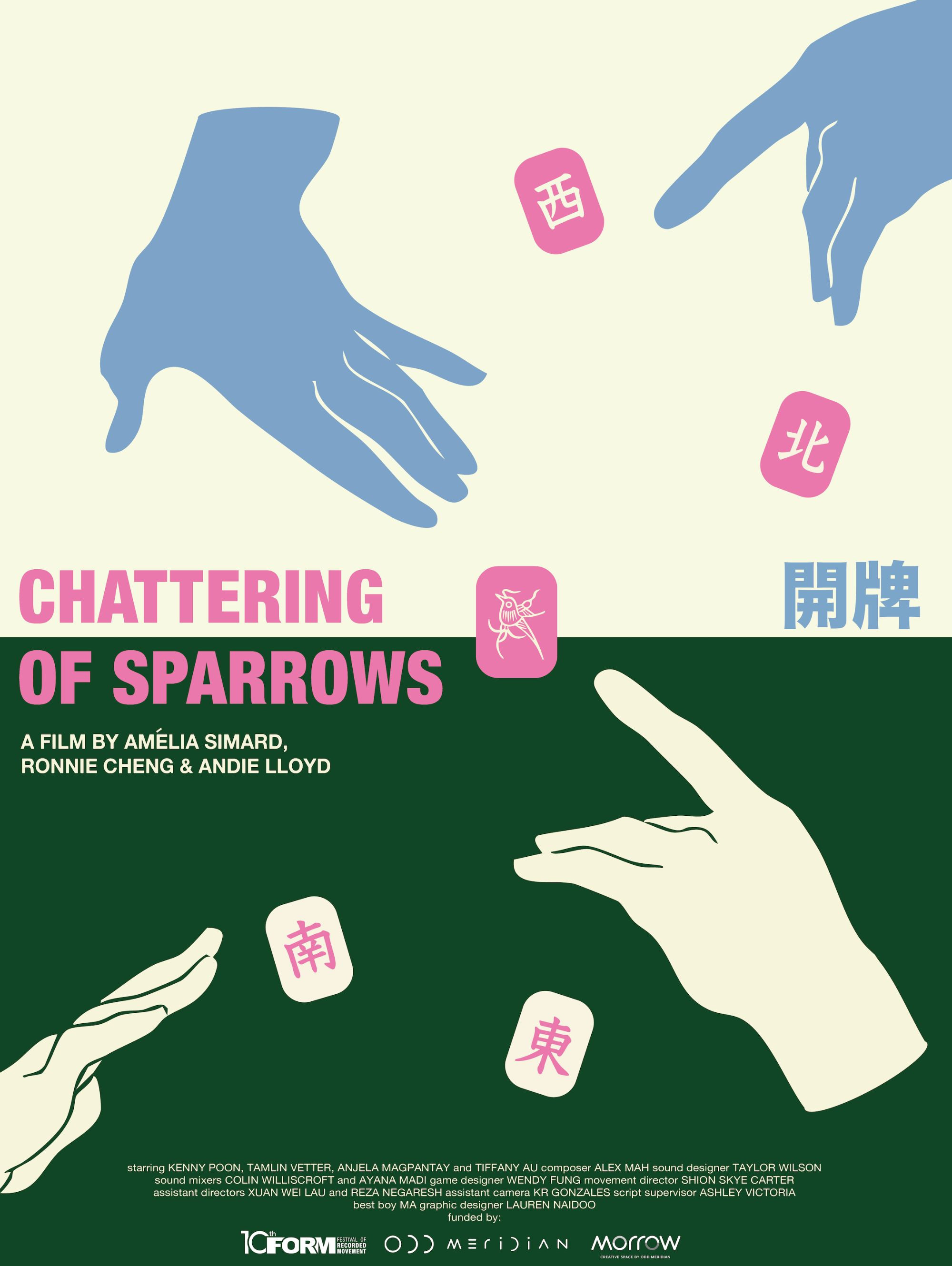 chattering of sparrows poster