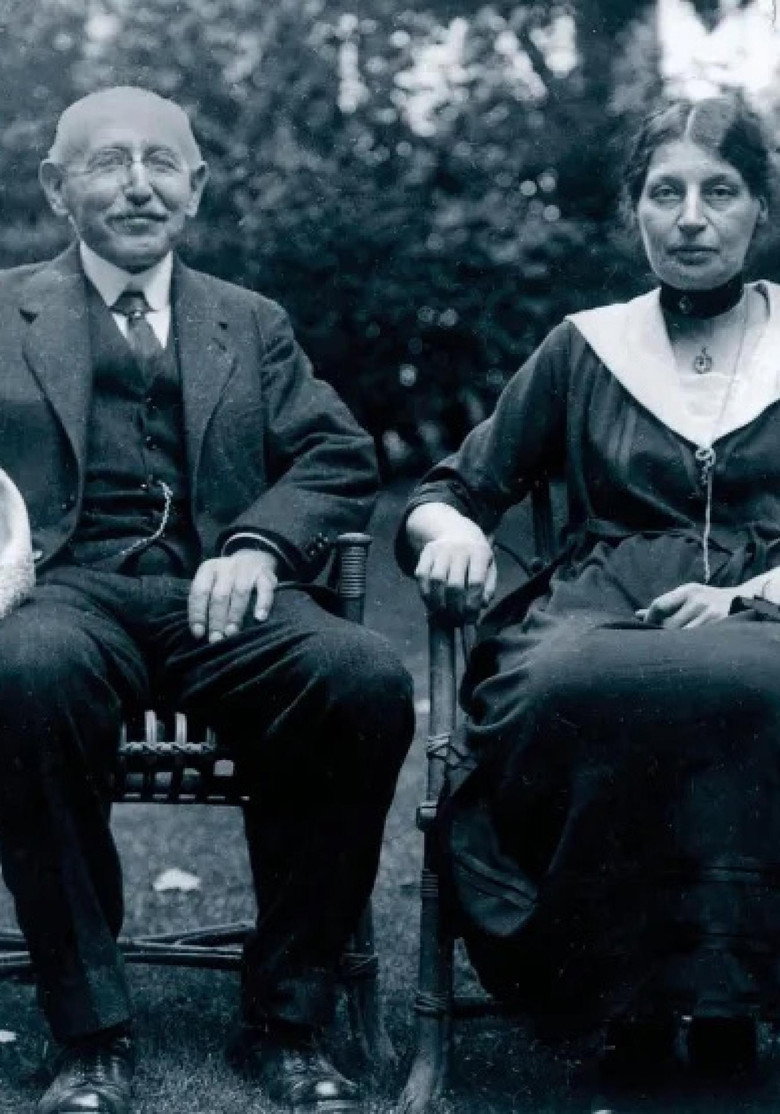 Alfred and Lucie Dreyfus, with Kiss as Deep as My Love poster